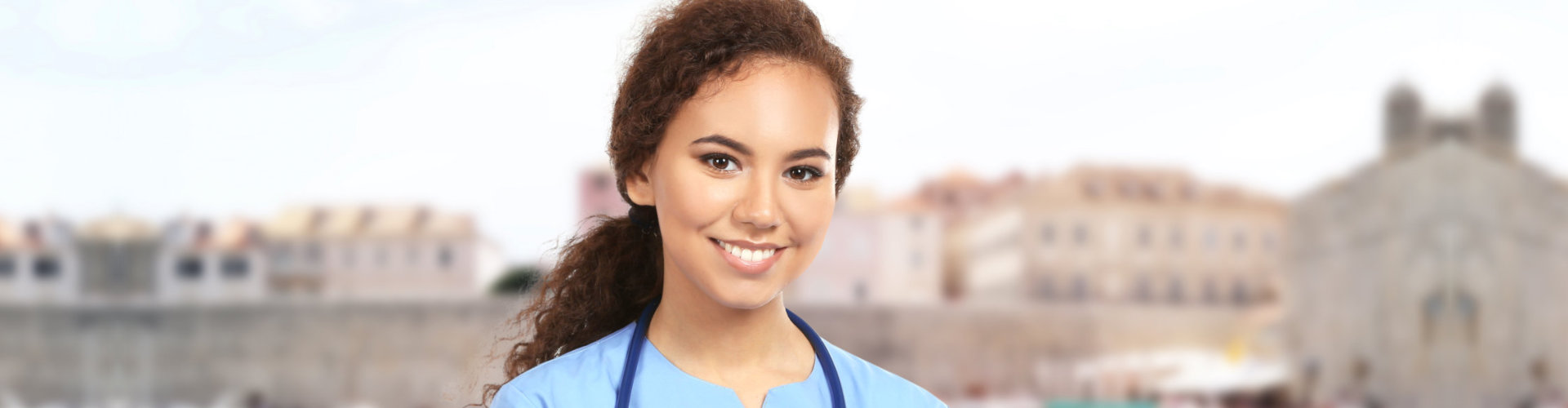 nurse smiling